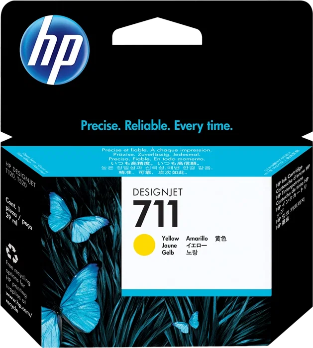 HP Cartucho de Tinta Amarillo Nº711 (CZ132A) de 29 ml para DesignJet HP Cartucho de Tinta Amarillo Nº711 (CZ132A) de 29 ml para DesignJet