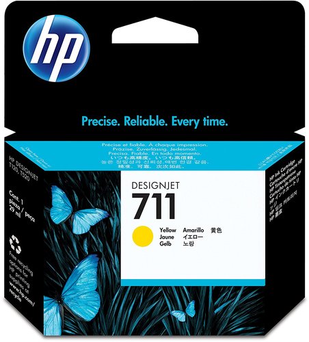 HP Cartucho de Tinta Amarillo Nº711 (CZ132A) de 29 ml para DesignJet HP Cartucho de Tinta Amarillo Nº711 (CZ132A) de 29 ml para DesignJet