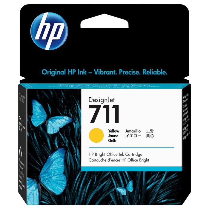 HP Cartucho de Tinta Amarillo Nº711 (CZ132A) de 29 ml para DesignJet HP Cartucho de Tinta Amarillo Nº711 (CZ132A) de 29 ml para DesignJet