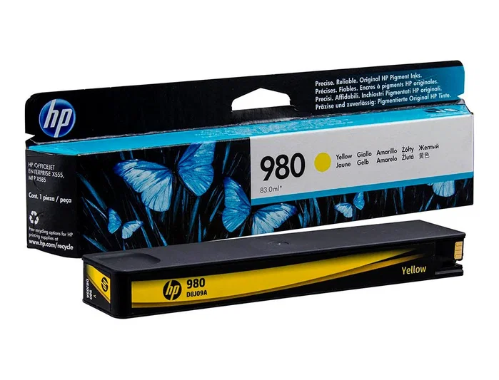HP Cartucho de tinta original 980 Amarillo D8J09A