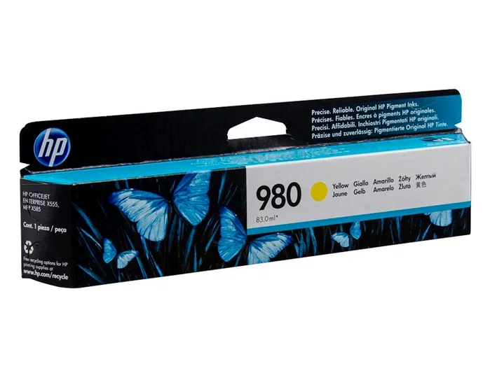 HP Cartucho de tinta original 980 Amarillo D8J09A