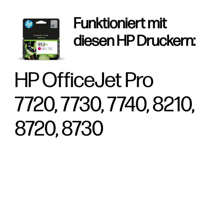 HP 953XL Cartucho de Tinta Magenta Alta Capacidad Original