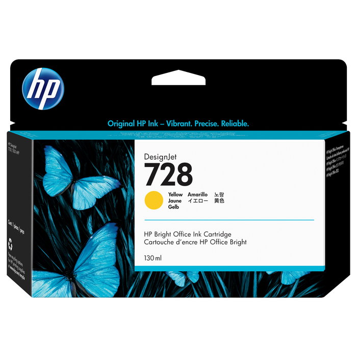 HP Cartucho de tinta DesignJet 728 Amarillo 130 ml (F9J65A) inevitable HP Cartucho de tinta DesignJet 728 Amarillo 130 ml (F9J65A) inevitable