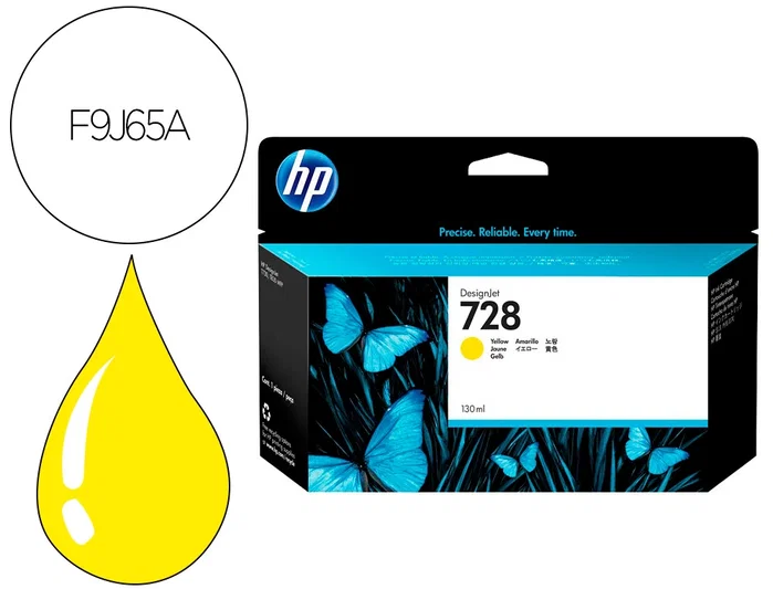 HP Cartucho de tinta DesignJet 728 Amarillo 130 ml (F9J65A) inevitable HP Cartucho de tinta DesignJet 728 Amarillo 130 ml (F9J65A) inevitable