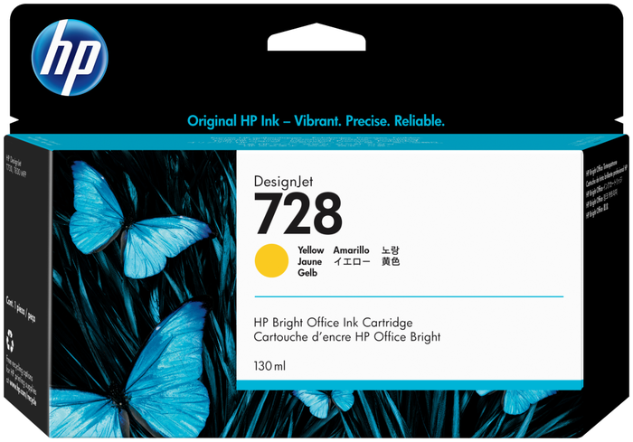 HP Cartucho de tinta DesignJet 728 Amarillo 130 ml (F9J65A) inevitable HP Cartucho de tinta DesignJet 728 Amarillo 130 ml (F9J65A) inevitable