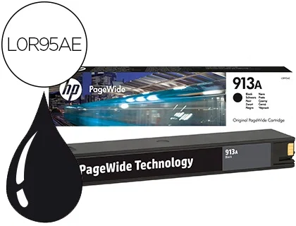 HP 913A Cartucho de Tinta Negro Original PageWide Standard L0R95AE