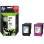 HP 301 Multipack de Cartuchos de Tinta Originales, Negro y Tricolor, N9J72AE