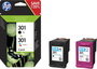 HP 301 Multipack de Cartuchos de Tinta Originales, Negro y Tricolor, N9J72AE