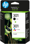 HP 301 Multipack de Cartuchos de Tinta Negro y Tricolor (N9J72AE)
