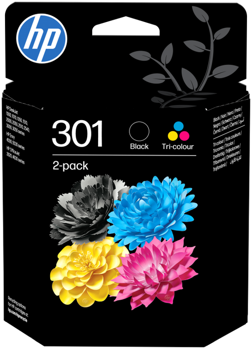 HP Multipack de cartuchos de tinta 301 Negro y Tricolor (N9J72AE)buenaviewer HP Multipack de cartuchos de tinta 301 Negro y Tricolor (N9J72AE)buenaviewer