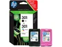 HP 301 Multipack de Cartuchos de Tinta Originales, Negro y Tricolor, N9J72AE