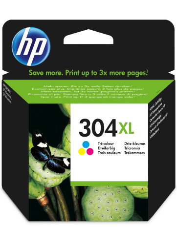 HP 304XL Cartucho de Tinta Tricolor Alto Rendimiento (XL)
