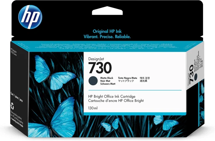 HP Cartucho de tinta 730 Negro mate 130 ml