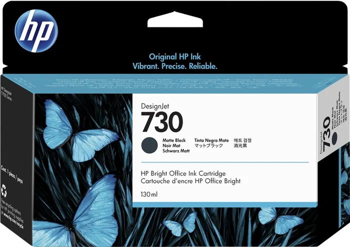 HP Cartucho de tinta 730 Negro mate 130 ml