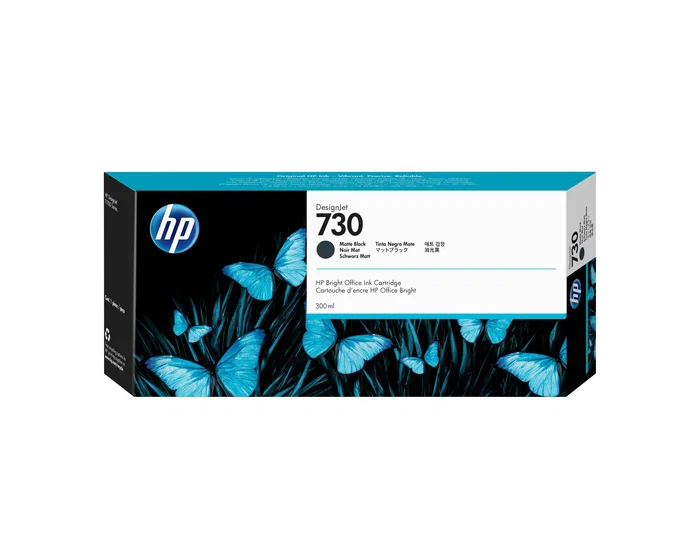 HP Cartucho de tinta DesignJet 730 Negro mate 300 ml (P2V71A)