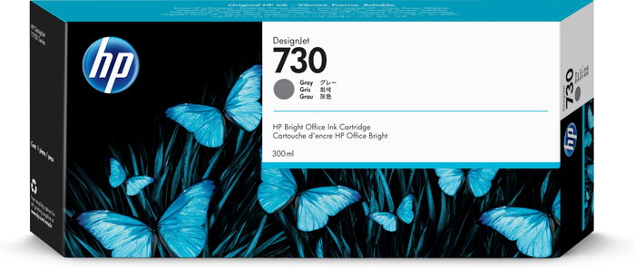 HP Cartucho de tinta nº730 Gris 300 ml (P2V72A)