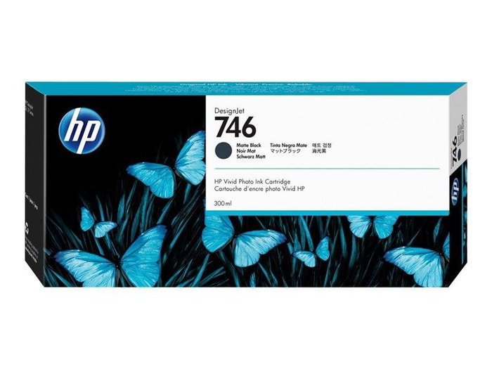 HP Cartucho de tinta nº746 Negro mate 300 ml (P2V83A) para DesignJet Z6 y Z9