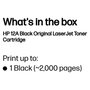 HP 12A Negro (Q2612A) Original LaserJet Toner Cartridge de 2.000 Páginas