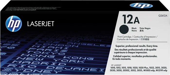 HP 12A Negro (Q2612A) Original LaserJet Toner Cartridge de 2.000 Páginas