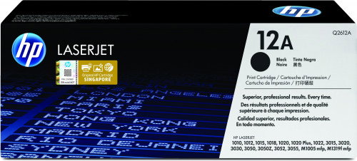 HP 12A Negro (Q2612A) Original LaserJet Toner Cartridge de 2.000 Páginas