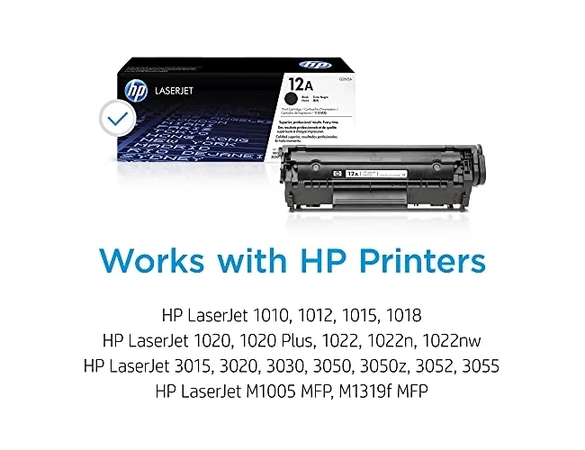 HP 12A Negro (Q2612A) Original LaserJet Toner Cartridge de 2.000 Páginas