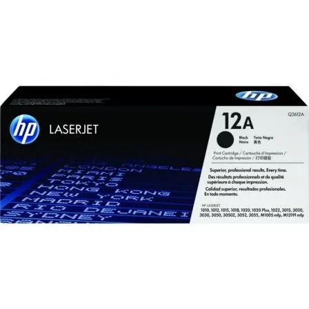 HP 12A Negro (Q2612A) Original LaserJet Toner Cartridge de 2.000 Páginas
