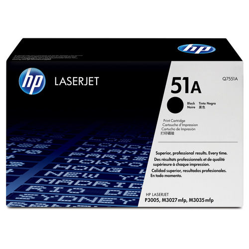 HP 51A Negro (Q7551A) Original LaserJet Toner Cartridge