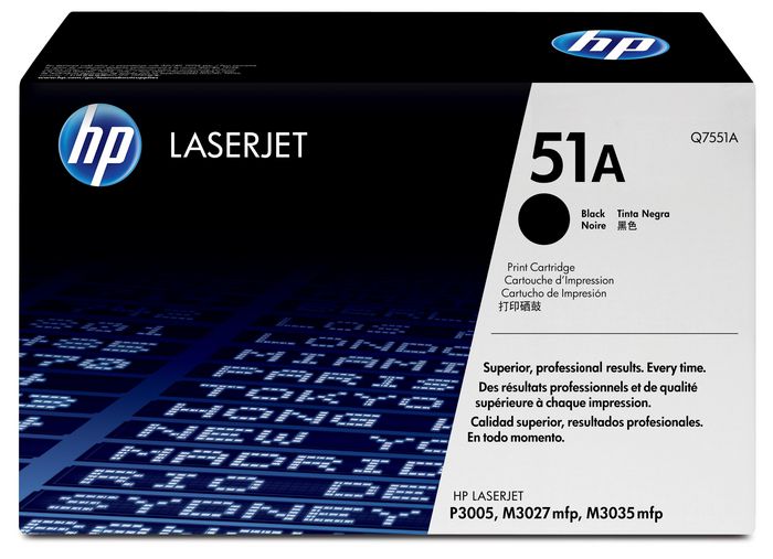 HP 51A Negro (Q7551A) Original LaserJet Toner Cartridge