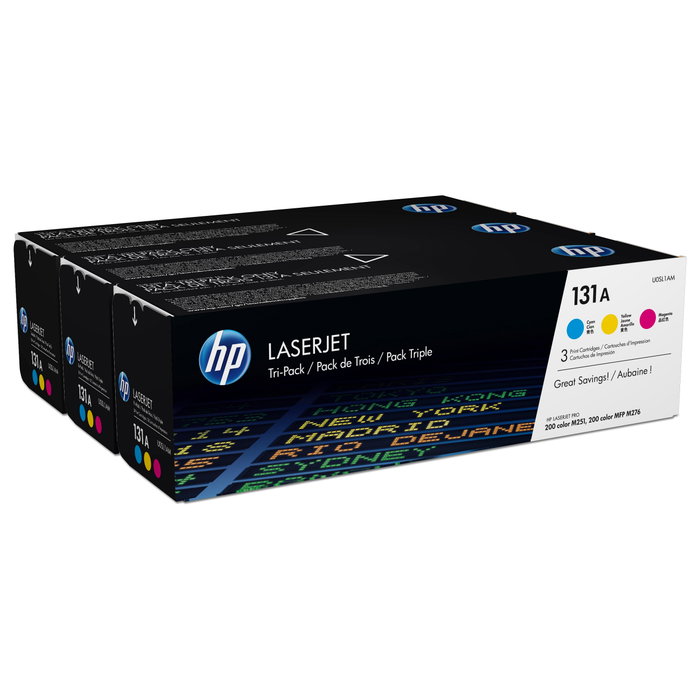 HP 131A Multipack de Tóner Cian, Magenta y Amarillo