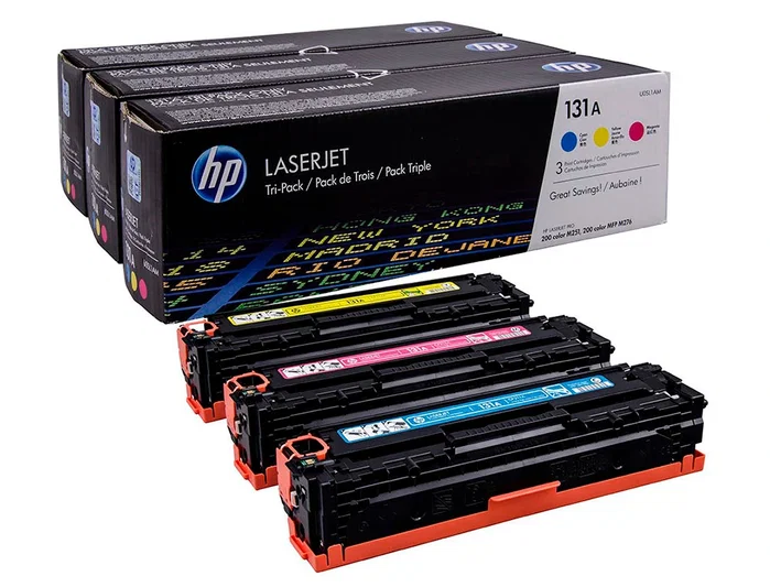 HP 131A Multipack de Tóner Cian, Magenta y Amarillo