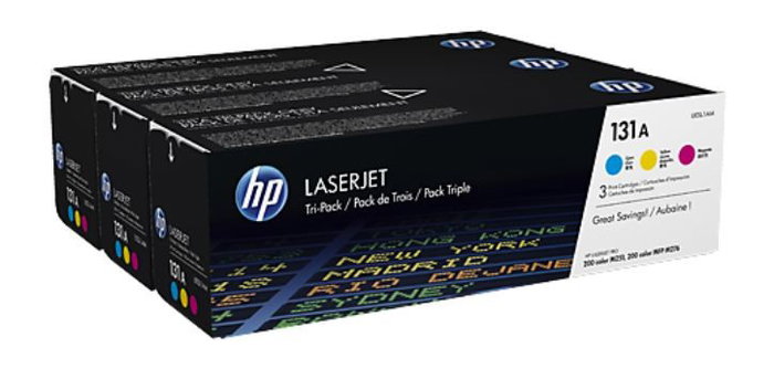 HP 131A Multipack de Tóner Cian, Magenta y Amarillo