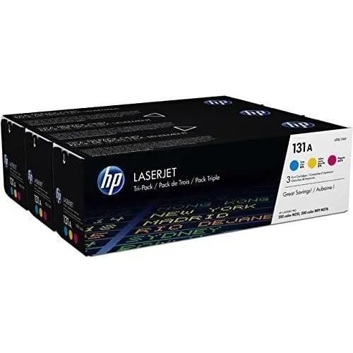 HP 131A Multipack de Tóner Cian, Magenta y Amarillo