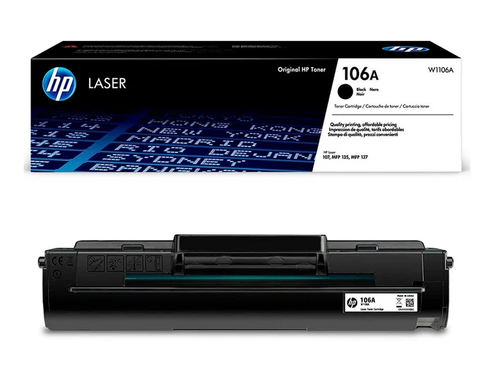 HP 106A W1106A Tóner Negro Original HP 106A W1106A Tóner Negro Original