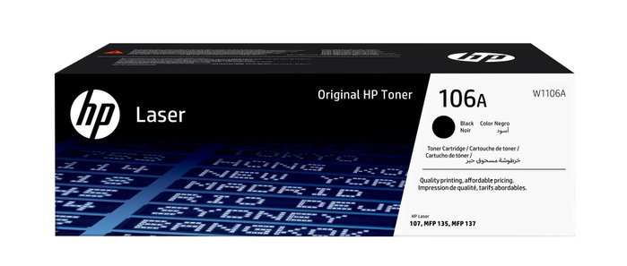 HP 106A W1106A Tóner Negro Original HP 106A W1106A Tóner Negro Original