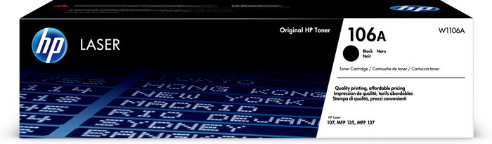 HP 106A W1106A Tóner Negro Original HP 106A W1106A Tóner Negro Original