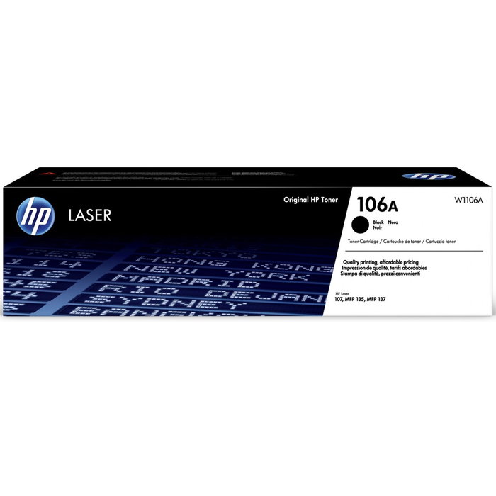 HP 106A W1106A Tóner Negro Original HP 106A W1106A Tóner Negro Original