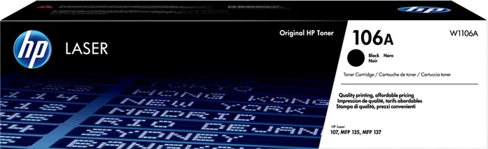 HP 106A W1106A Tóner Negro Original HP 106A W1106A Tóner Negro Original
