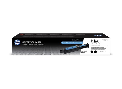 HP Kit de recarga de tóner Neverstop 143AD Negro (Pack de 2)