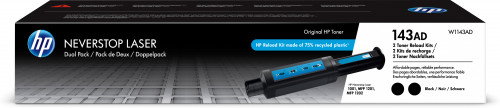 HP Kit de recarga de tóner Neverstop 143AD Negro (Pack de 2)