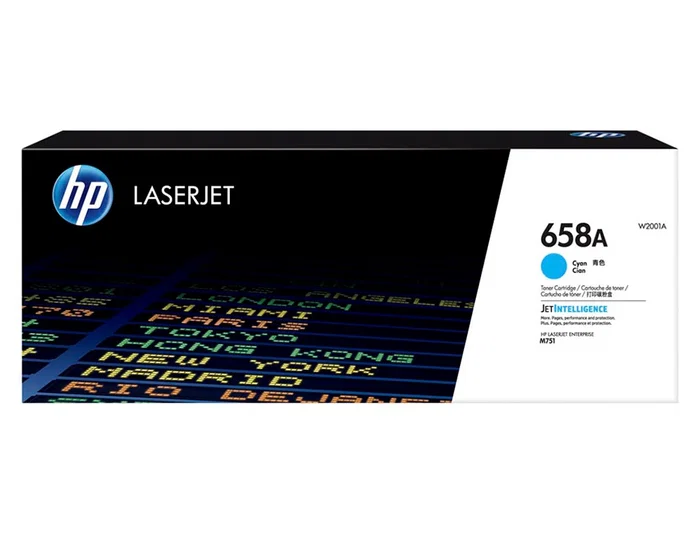 HP Cartucho de tóner Original LaserJet 658A Cian (W2001A)