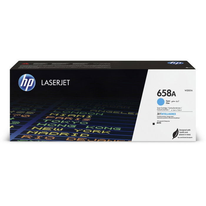 HP Cartucho de tóner Original LaserJet 658A Cian (W2001A)