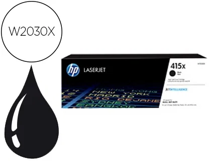 HP Cartucho de tóner Original LaserJet 415X Negro de alta capacidad (W2030X) HP Cartucho de tóner Original LaserJet 415X Negro de alta capacidad (W2030X)