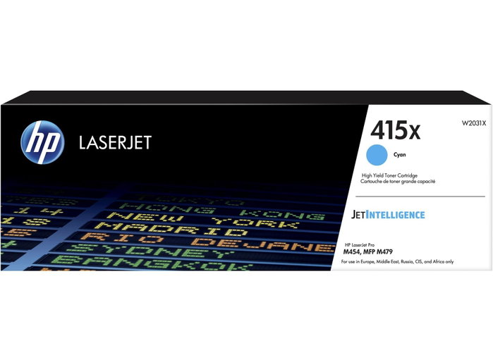 HP Toner Cian LaserJet Serie M454 Nº 415X HP Toner Cian LaserJet Serie M454 Nº 415X