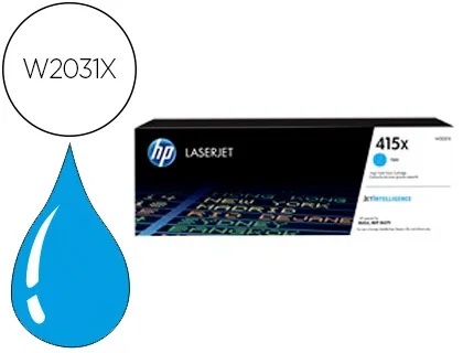 HP 415X W2031X Cartucho de Tóner Cian de Alta Capacidad