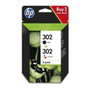 HP Paquete de ahorro 302 de 2 cartuchos de tinta Negro y Tricolor (X4D37AE)