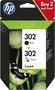 HP Paquete de ahorro 302 de 2 cartuchos de tinta Negro y Tricolor (X4D37AE)