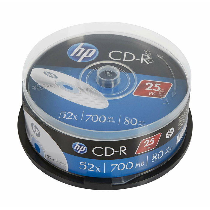 HP CD-R 700MB 52X Tarrina de 25 Unidades
