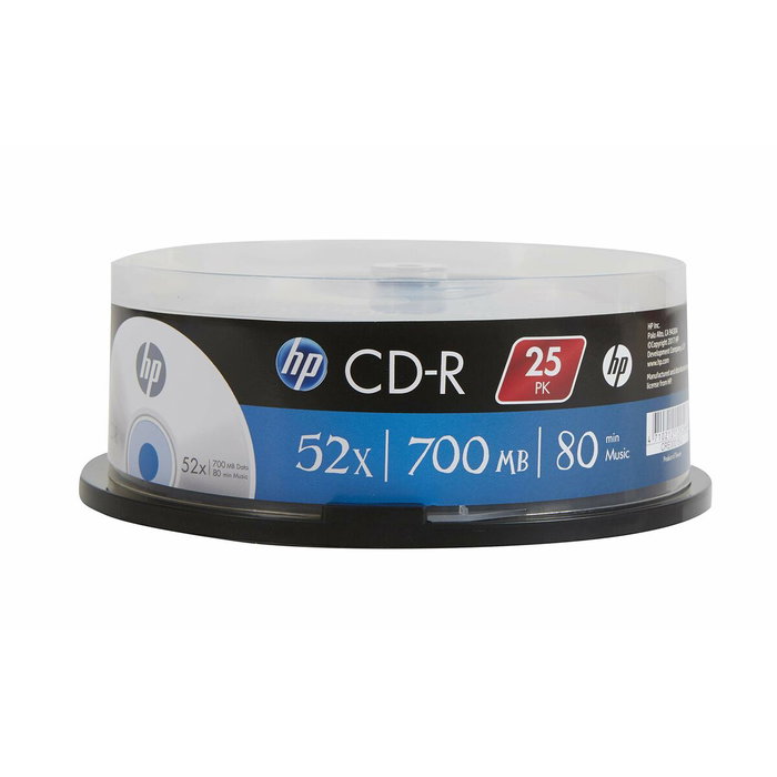 HP CD-R 700MB 52X Tarrina de 25 Unidades