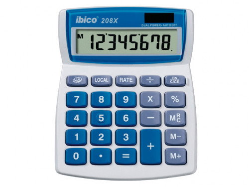 Ibico Calculadora 208X 8 Dígitos Solar/Pila