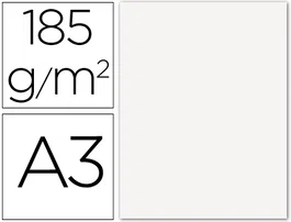 Guarro Cartulina Blanca Din A3 185 gr - Paquete de 50 Hojas para Dibujo y Manualidades - Certificado FSC
